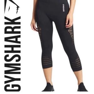 Gymshark Cropped Workout Leggings Black Small